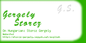 gergely storcz business card